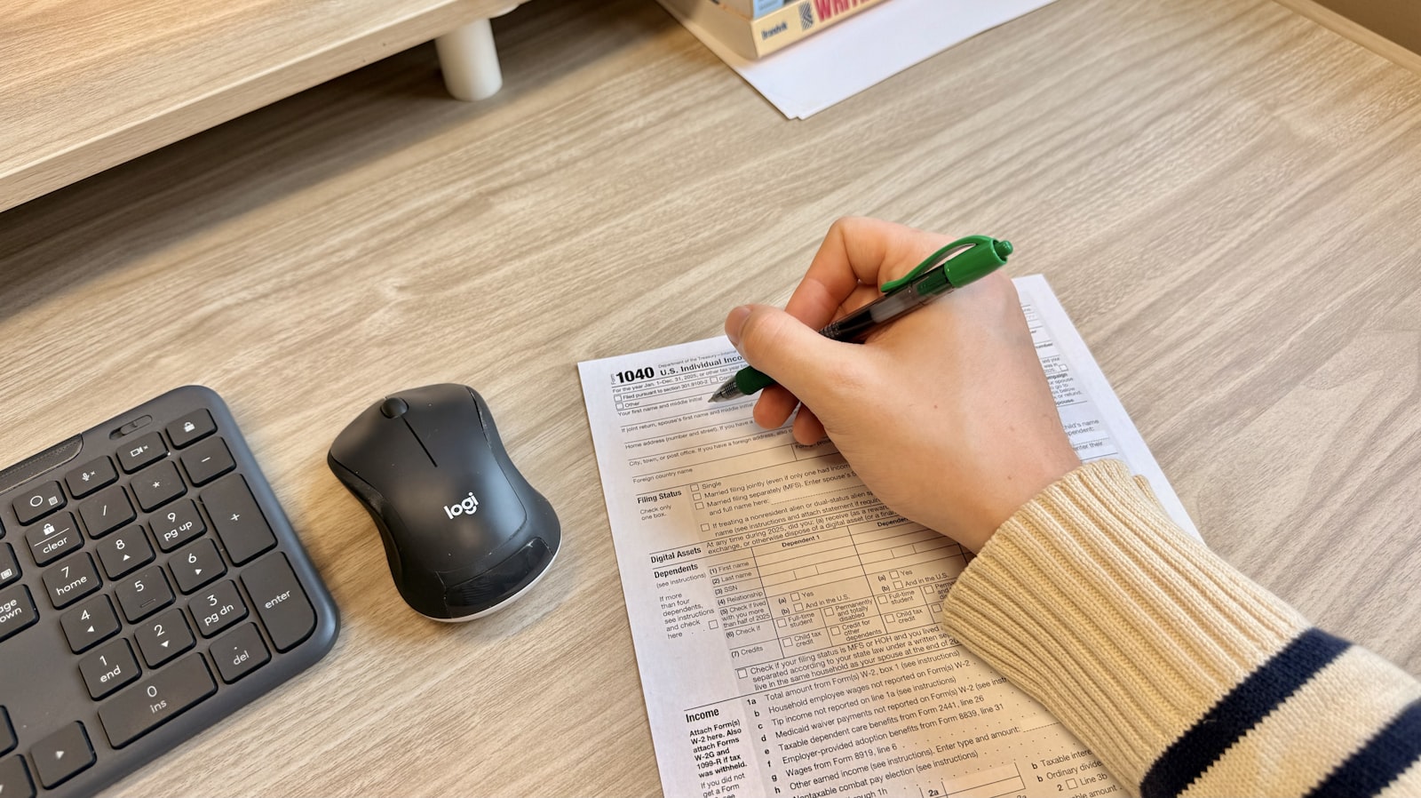 The town office service counter